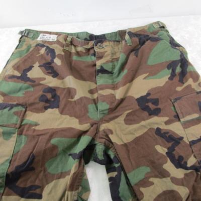 Sale Photo Thumbnail #564: Military Cammo pants waist 35-39, inseam 32-1/2-35-1/2 & look new; sweatshirt is thick