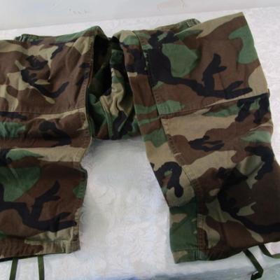 Sale Photo Thumbnail #565: Military Cammo pants waist 35-39, inseam 32-1/2-35-1/2 & look new; sweatshirt is thick