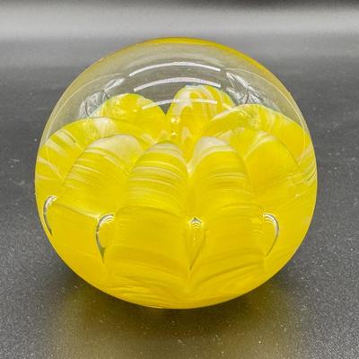 Bright Yellow AADA Joe Price 2000 Paperweight