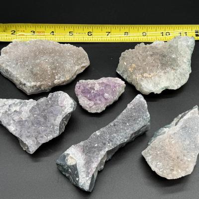 Lot of 6 Crystal Geodes