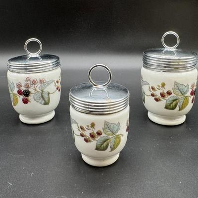 Royal Worcester Egg Coddlers Set of 3