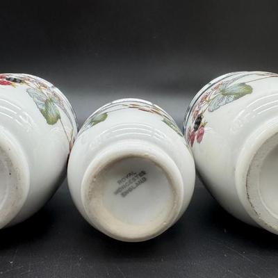 Royal Worcester Egg Coddlers Set of 3