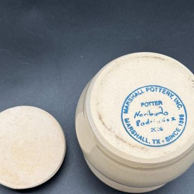 Marshall Pottery Inc. Texas Covered Condiment Hand Turned