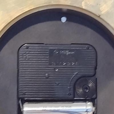 Battery Operated Brass Ship's Clock- Approx 6 1/2" in Diameter