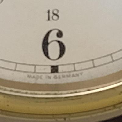 Schatz German Wood Case Ship's Clock- Approx 12 1/2" in Diameter