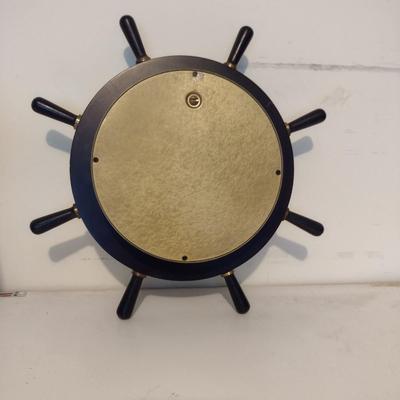 Schatz German Wood Case Ship's Clock- Approx 12 1/2" in Diameter