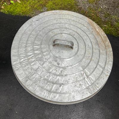 Two Galvanized Garbage Cans (G-MG)