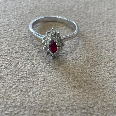 18k GF Ruby color stone ring