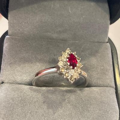 18k GF Ruby color stone ring