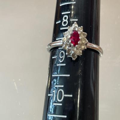 18k GF Ruby color stone ring