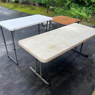 Two Lifetime Folding Tables & Cosco Folding Table (G-MG)