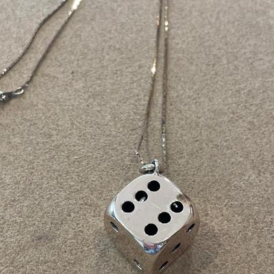 Roll the dice necklace
