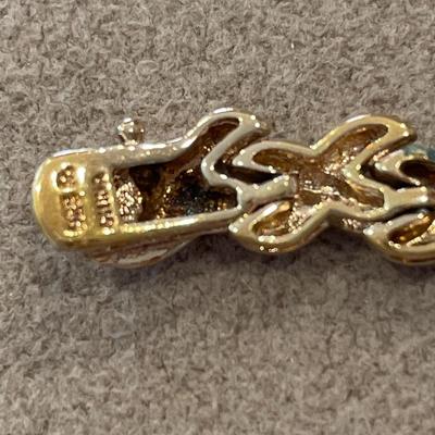 Vermeil 925 bracelet with 925 stamped chain