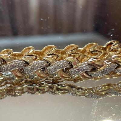 Vermeil 925 bracelet with 925 stamped chain