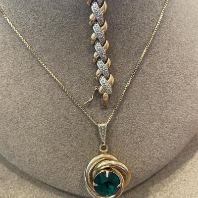 Vermeil 925 bracelet with 925 stamped chain