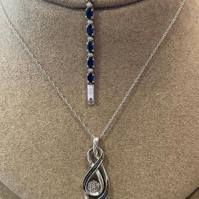 Large 925 pendant and 925 bracelet