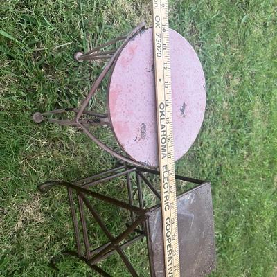Sale Photo Thumbnail #306: 2 small iron plant stands - see pics for sizes