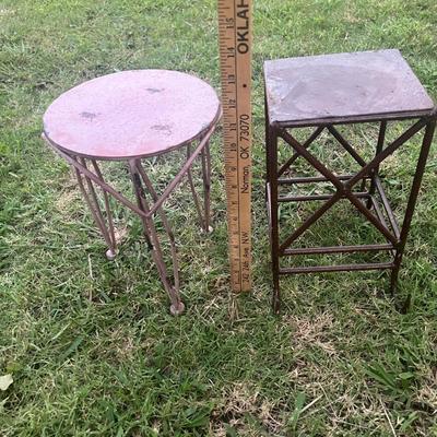 Sale Photo Thumbnail #305: 2 small iron plant stands - see pics for sizes