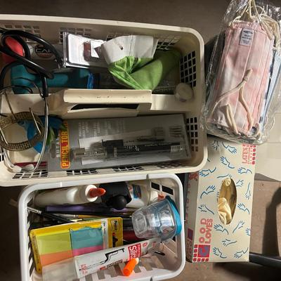 Sale Photo Thumbnail #324: Plastic bins with some random but useful household items
