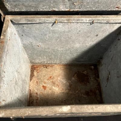 Guyan Tin Milk Box + Biltmore & Borders Glass Milk Bottles (DR-MG)