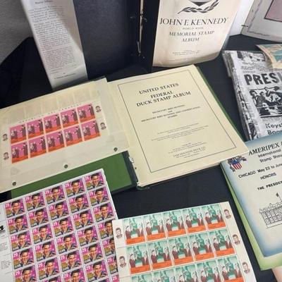 Lot 26 John F. Kennedy memorabilia & Elvis Presley stamps
