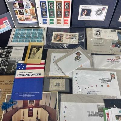 Lot 28 John F. Kennedy, memorabilia items, and stamps