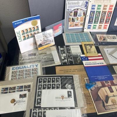 Lot 28 John F. Kennedy, memorabilia items, and stamps
