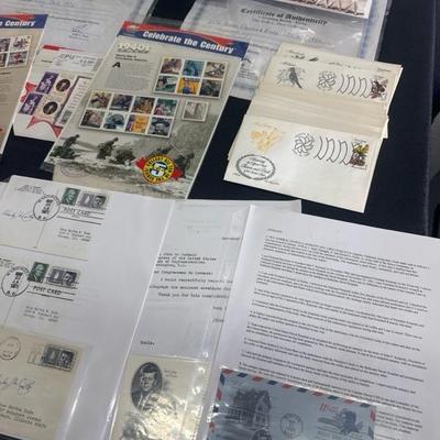 Lot 29 variety of Kennedy stamps, Obama and the Pope