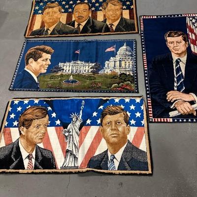 Lot 68 collection of four tapestry style rugs