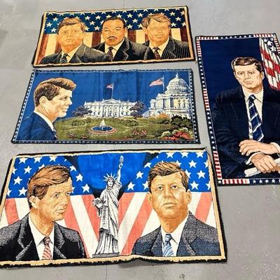 Lot 68 collection of four tapestry style rugs