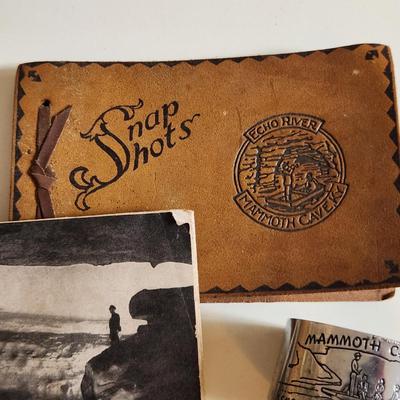 Sale Photo Thumbnail #327: This auction lot is for a gathering of Vintage Scouting & Mammoth Cave Outing Souvenirs.  These are from our client's 1949 camping trip with his Scout Troop to Mammoth Cave in Kentucky.  Included are an old cave brochure, a miniature pack of linen postcar