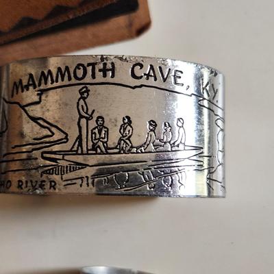 Sale Photo Thumbnail #326: This auction lot is for a gathering of Vintage Scouting & Mammoth Cave Outing Souvenirs.  These are from our client's 1949 camping trip with his Scout Troop to Mammoth Cave in Kentucky.  Included are an old cave brochure, a miniature pack of linen postcar