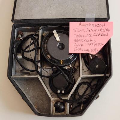 Sale Photo Thumbnail #338: This auction lot is for a Vintage Medical Acousticon.  This is a Silver Anniversary Acousticon, Model 28 Carbon Hearing Aid.  This unit is circa 1927-1932.  Where you gonna find another - can you hear me yet - maybe you need this more than you know!