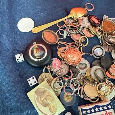 Lot 71 Kennedy keychains and memorabilia