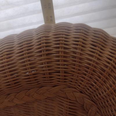 Vintage Real Wicker Couch with Cushions