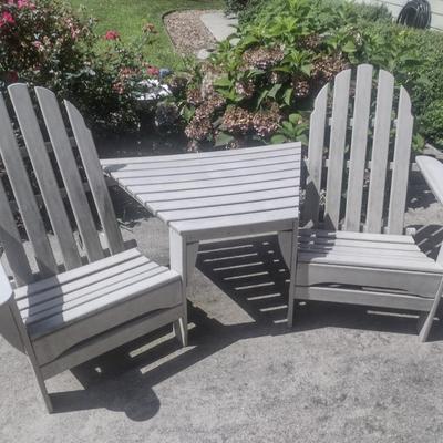 Adirondak Double Chair and Table Set