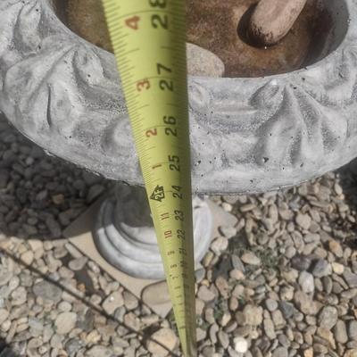 Concrete Two-Piece Pedestal Bird Bath Choice A