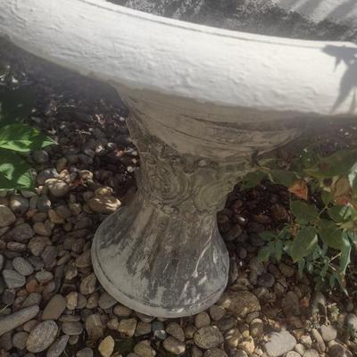 Concrete Two-Piece Pedestal Bird Bath Choice B