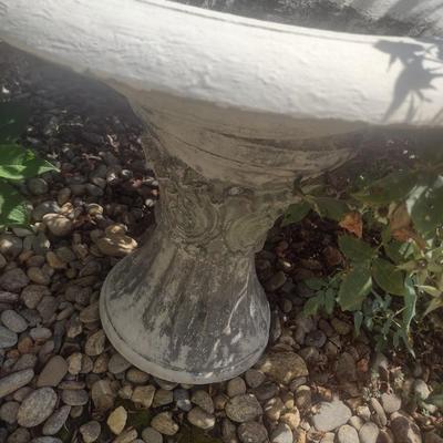 Concrete Two-Piece Pedestal Bird Bath Choice B