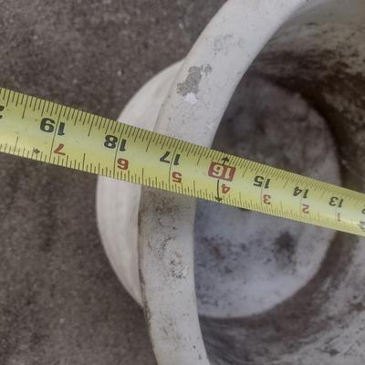 Large Concrete Planter Pot with Embossed Cherubs Design