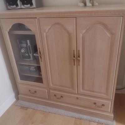 Modern Design Media Cabinet (No Contents)