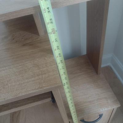 Small Laminate Wood Grain Finish Computer Desk