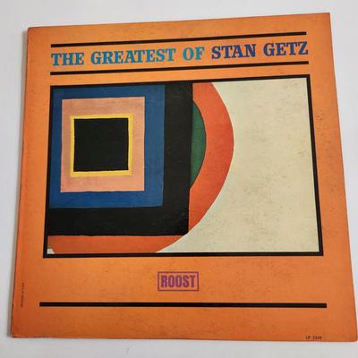 Sale Photo Thumbnail #385: This auction lot is for a Vintage Stan Getz Vinyl Music Album.. This is The Greatest of Stan Getz on the Roost Label.  The record has not been played by us but appears to be in good condition.  The sleeve has some wear and aging with possible edge crackin