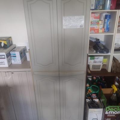 Composite Double Door Tall Storage Cabinet (No Contents)