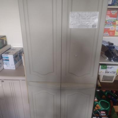 Composite Double Door Tall Storage Cabinet (No Contents)