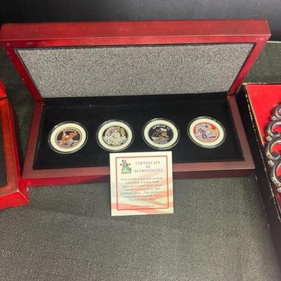 Lot 94 legacy proof, collection coins & carnival glass Kennedy plate, Kennedy Superman