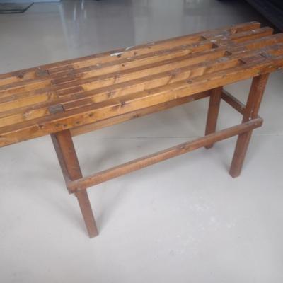 Wood Framed Planter Pot Bench