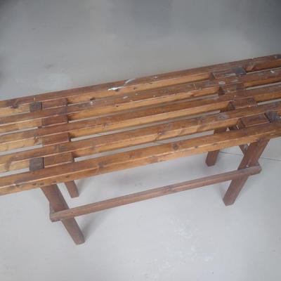 Wood Framed Planter Pot Bench