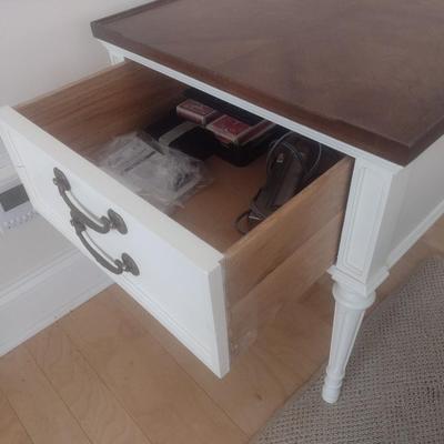 Solid Wood Single Drawer Side Table