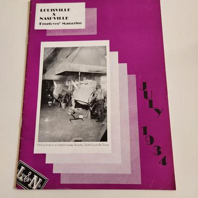Sale Photo Thumbnail #391: This auction lot is for a copy of the L&N Employee Magazine - July 1934.  It appears to be in good condition for its age.